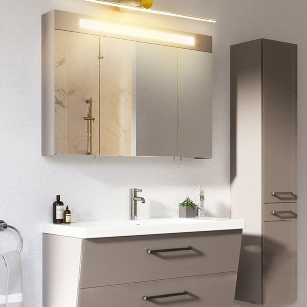 Arisha modern metal Linear oglindă oglindă aplică de perete, negru/alb