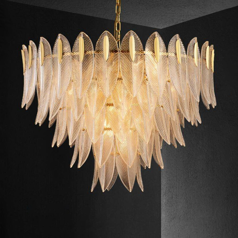 Kristy candelabru modern cu Pene de Aur, Stil 3