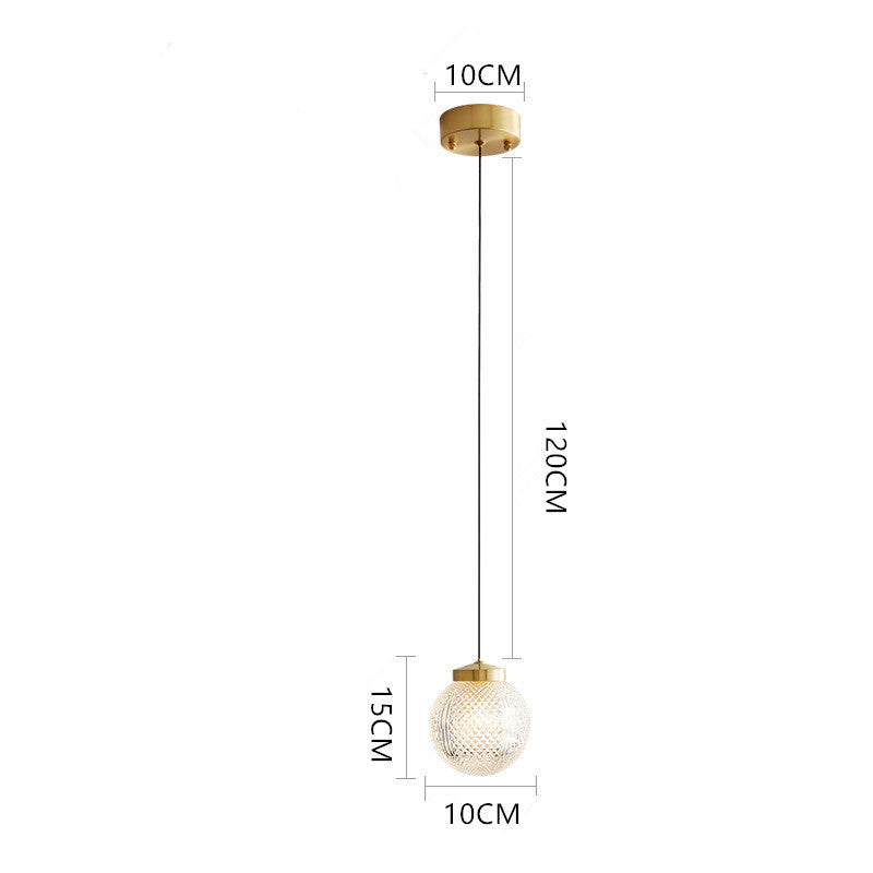 Arisha modern Circle sticlă lampă suspendată pentru dormitor și Hotel
