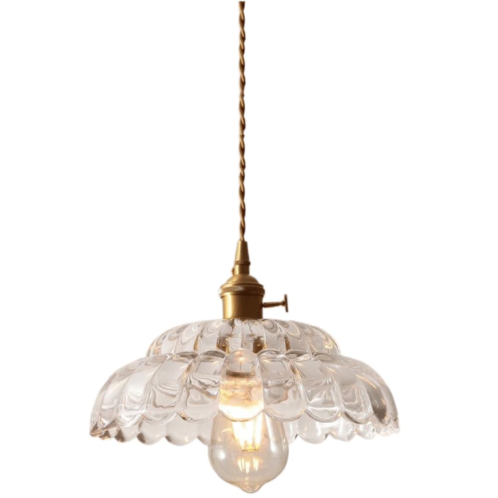 Valentina lampă suspendată Vintage sticlă Transparent/metal Cameră de Dormit/Sufragerie