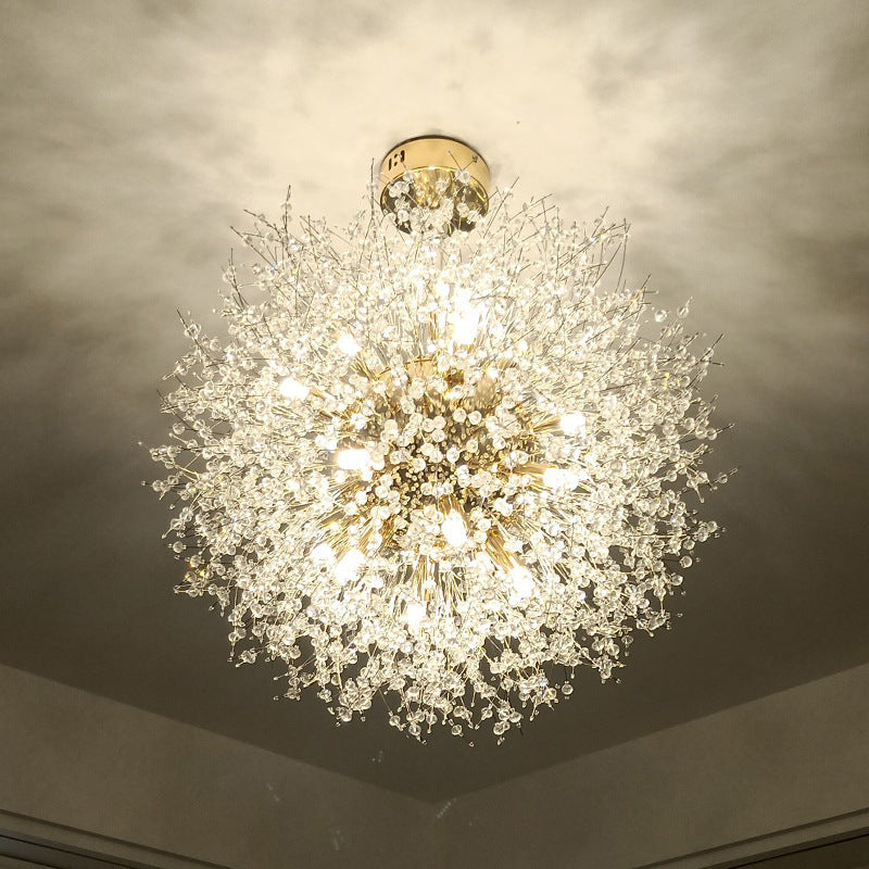 Arisha lampă suspendată elegantă Dandelion minimalistă de lux, aurie/Chrome