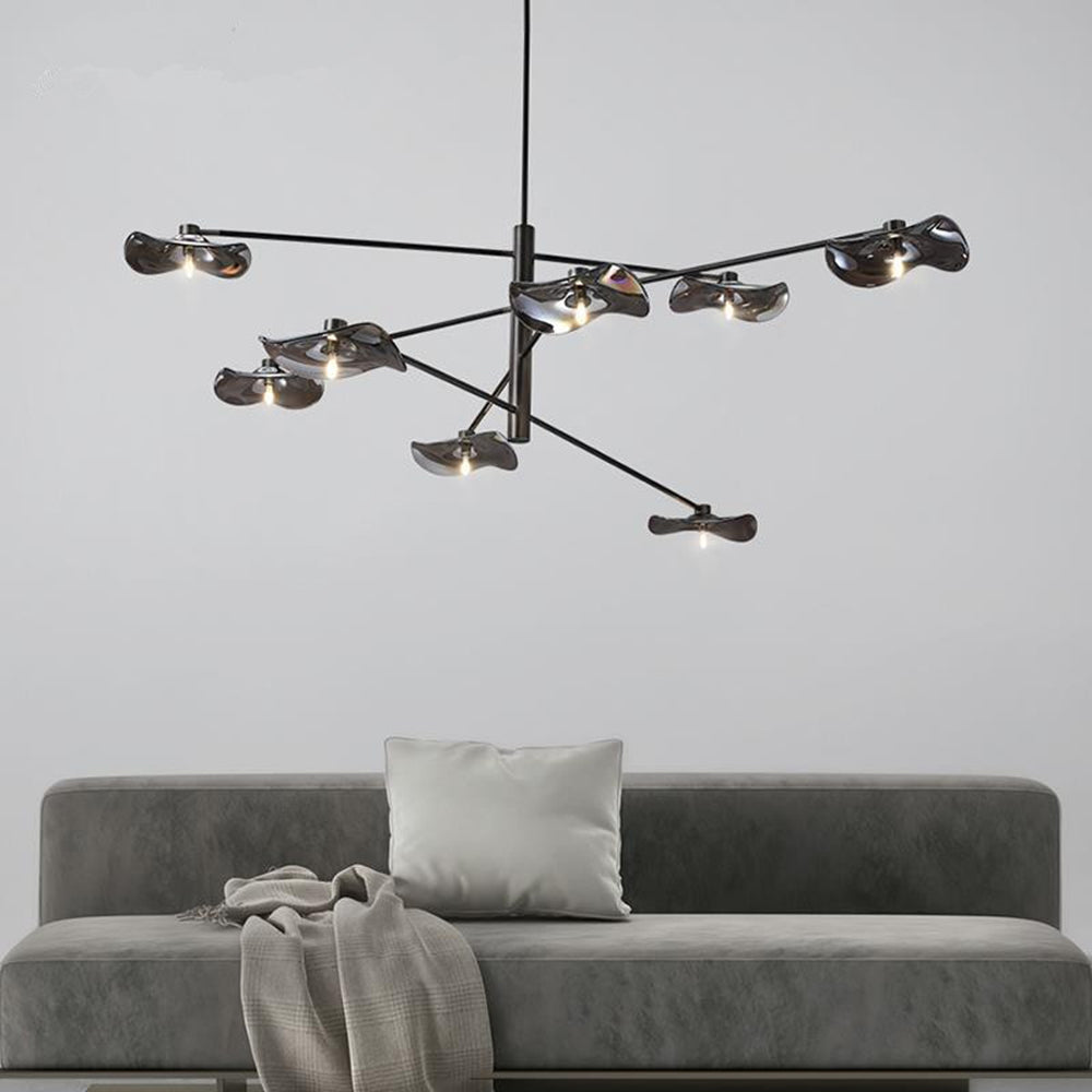 Arisha modern ramură metal lampă suspendată, Transparent/Multi-color