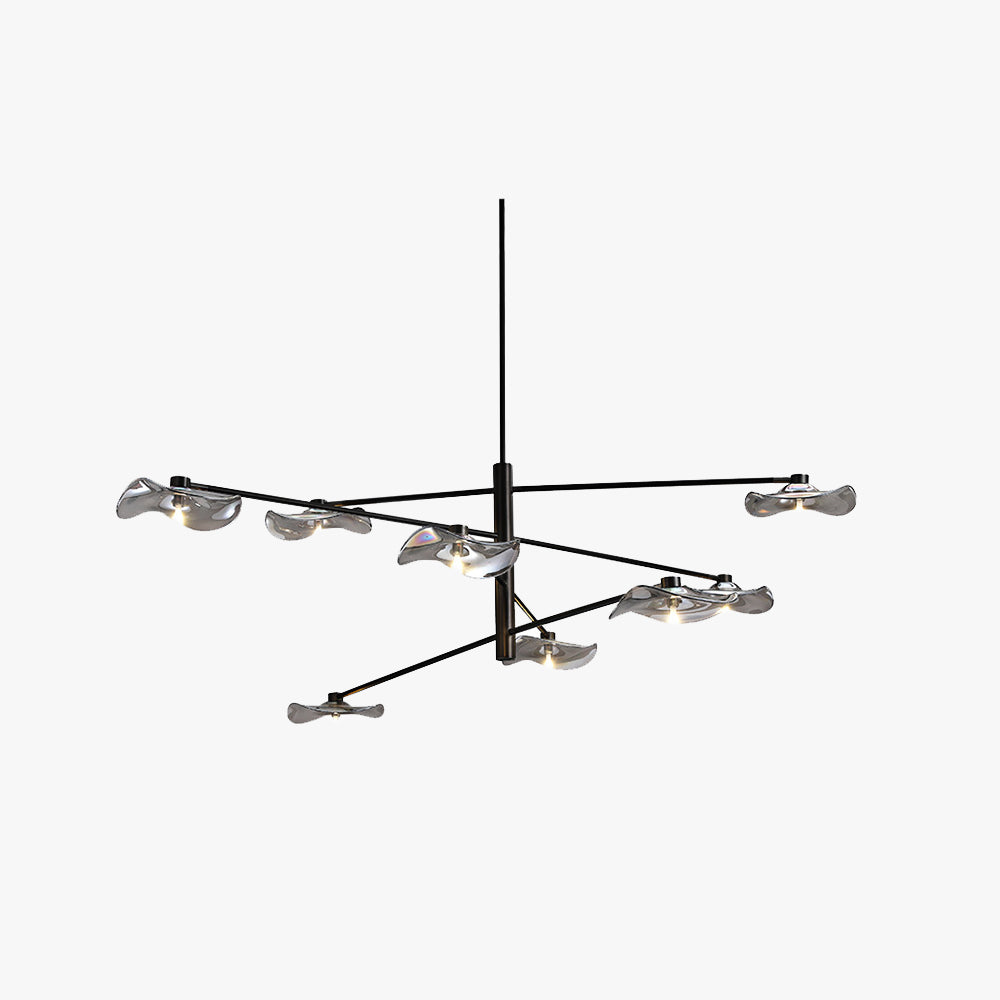Arisha modern ramură metal lampă suspendată, Transparent/Multi-color