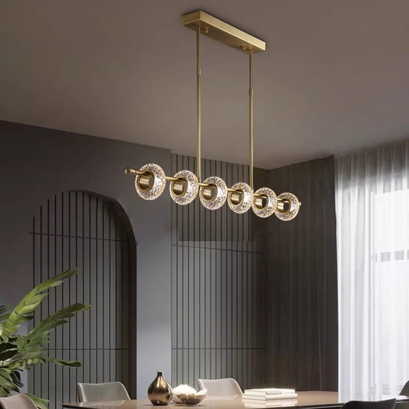 Kristy modern de lux lampă suspendată metal/sticlă aurie