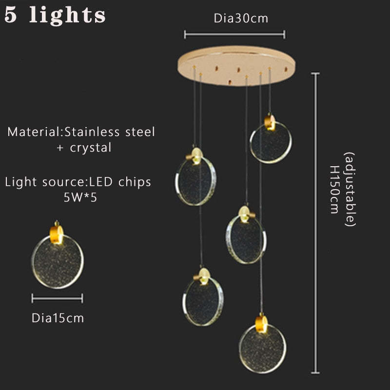 Kristy candelabru Circular Ripple Rotund din cristal auriu