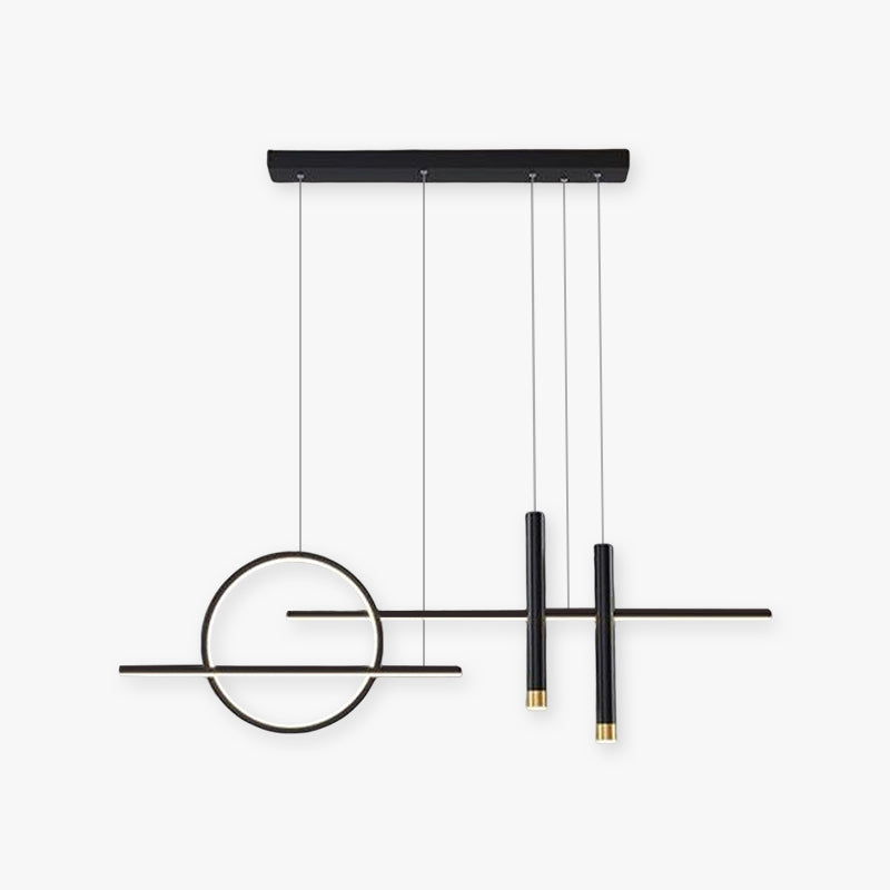 Arisha Minimalism lampă suspendată LED, inel neregulat, negru/ stins