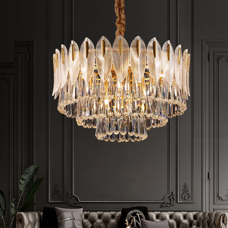 Arisha de lux Feather cristal candelabru, living