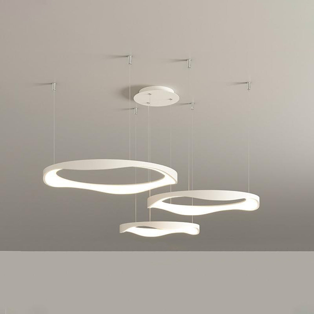 Arisha lampă suspendată Rond modern, negru/alb, Sufragerie