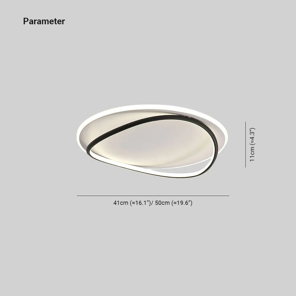 Arisha plafonieră aplicată minimalist inel modern