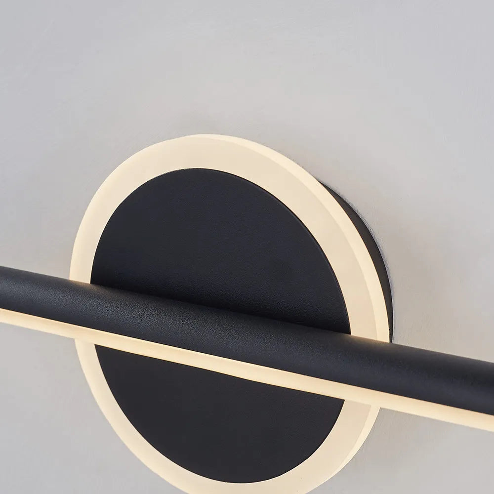 Arisha LED Linear oglindă Front oglindă aplică de perete, negru/auriu