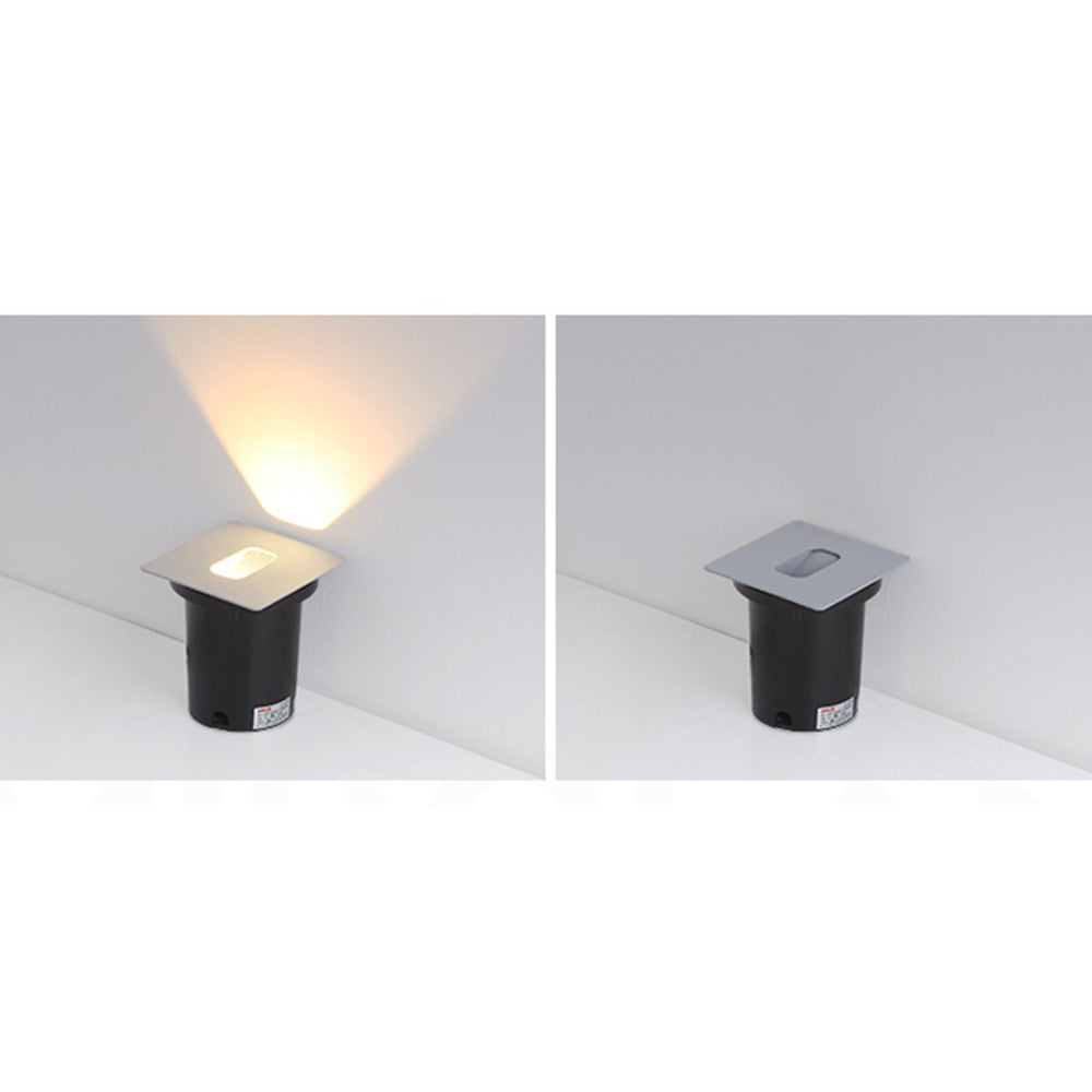 Ray modern metal Pătrat/Rund Lumina pentru Terasă/Scări pentru exterior, negru