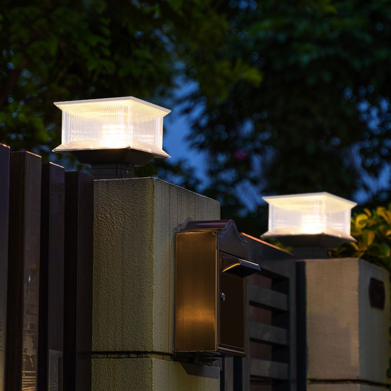 Ray corp de iluminat pentru exterior negru din metal, contemporan, LED, dreptunghiular
