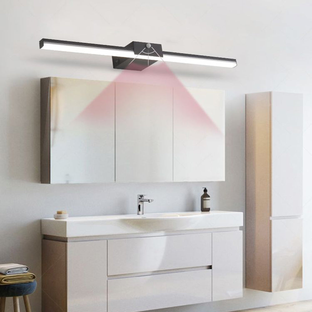 Arisha aplică de perete minimalistă liniară din metal, negru/alb, pentru baie