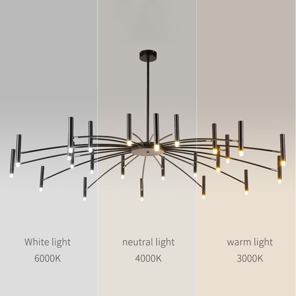 Arisha modern Blown Linear metal Multi-heads candelabru