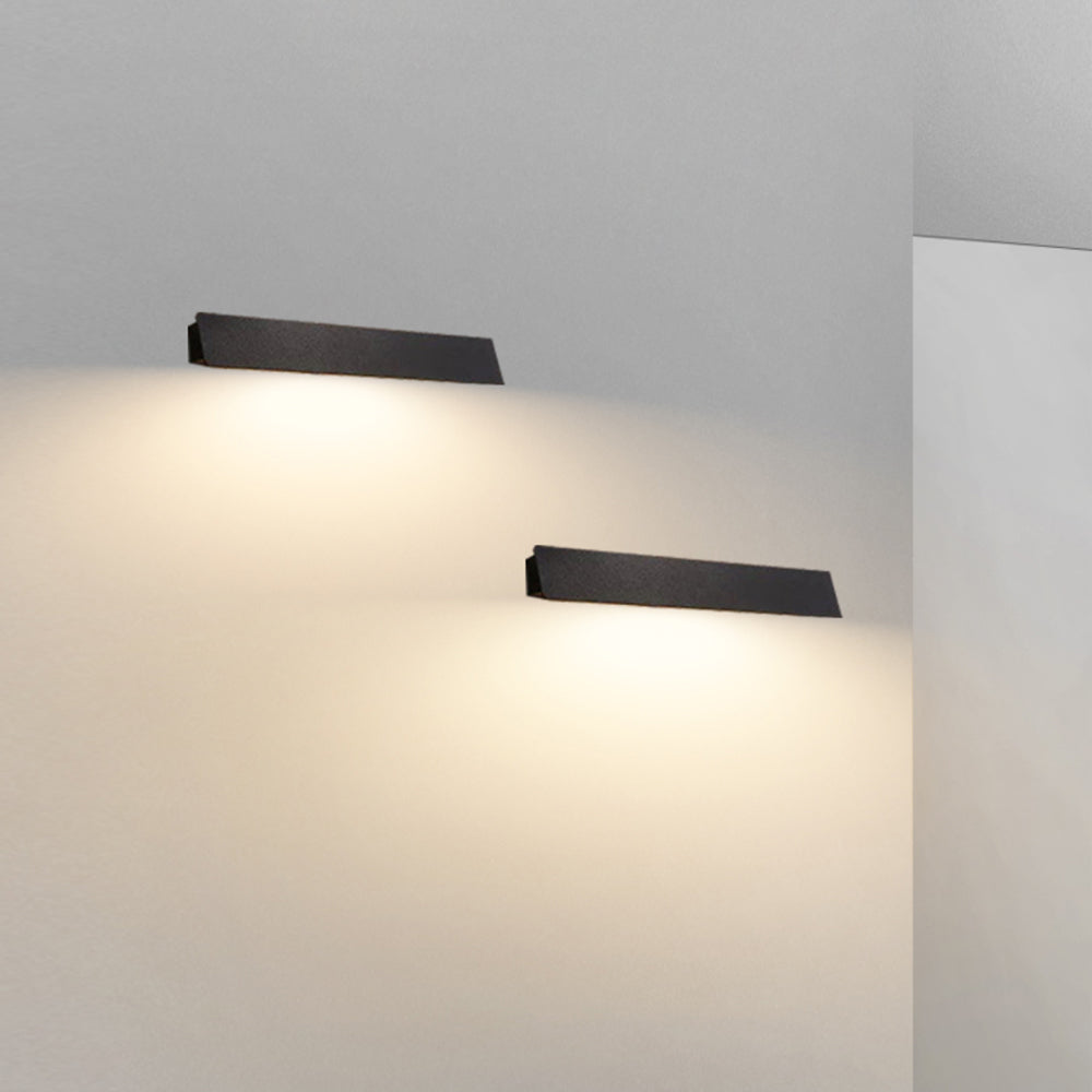Ray aplică de perete pentru exterior industrial liniară din metal, negru/alb