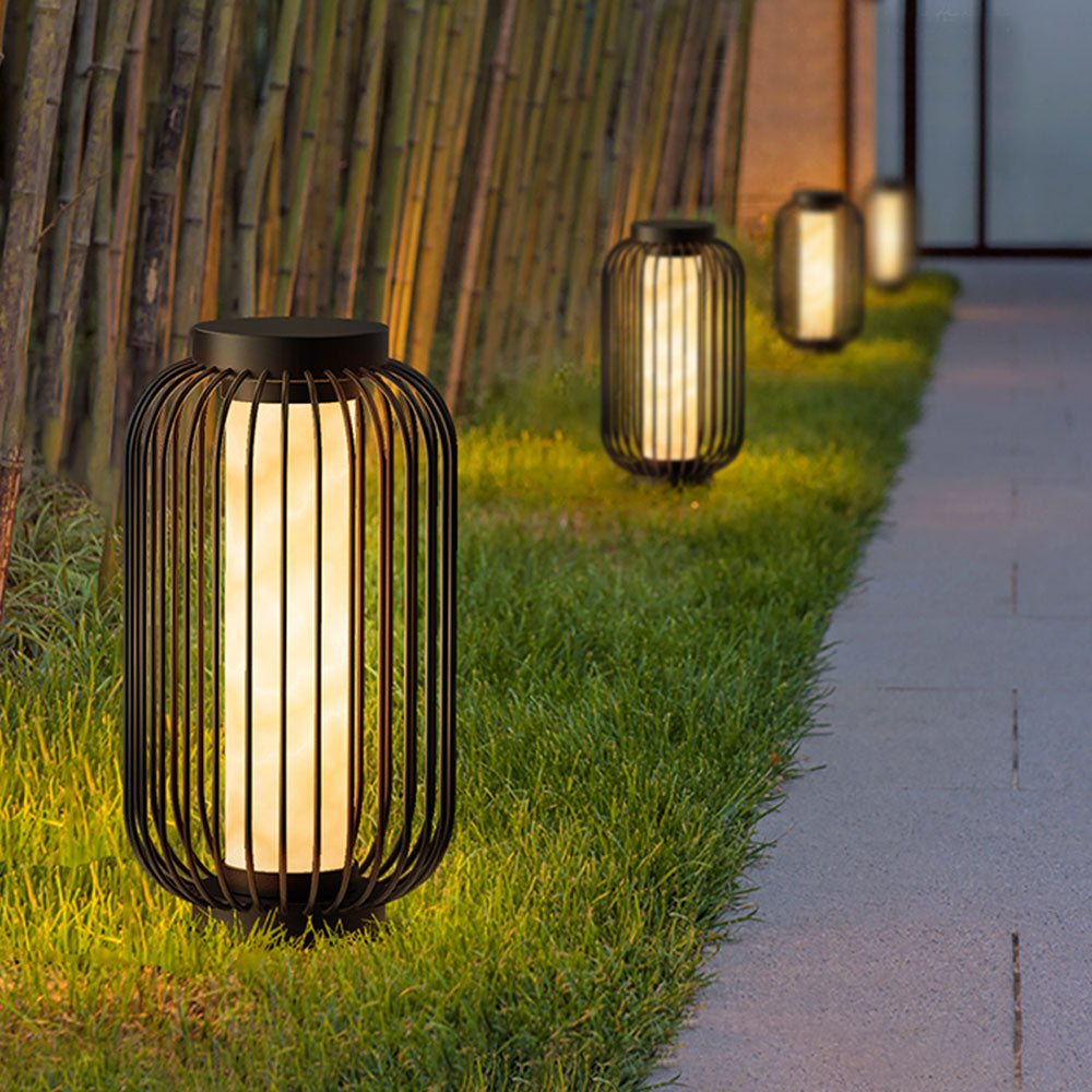 Ray Lantern lampadar Solar/Reîncărcabil pentru exterior, Maro