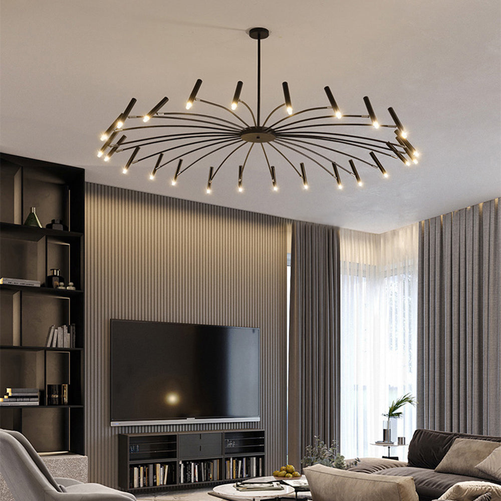 Arisha modern Blown Linear metal Multi-heads candelabru