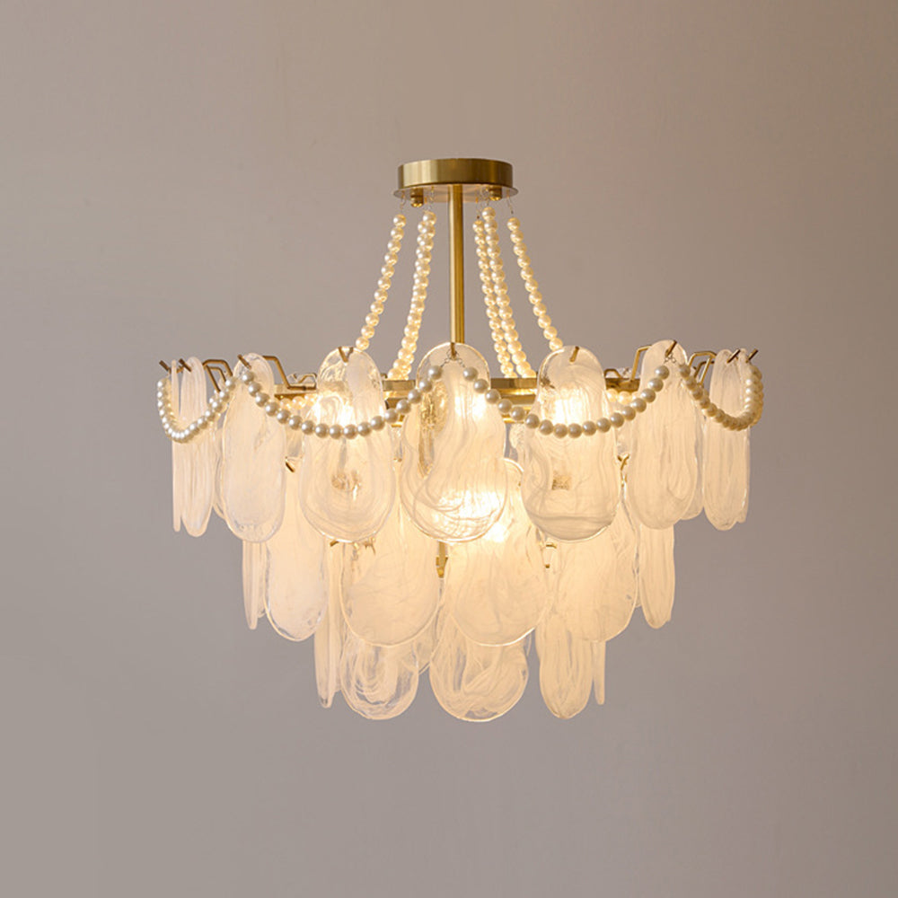 Kristy candelabru Elegant Pearl/sticlă/metal, alb