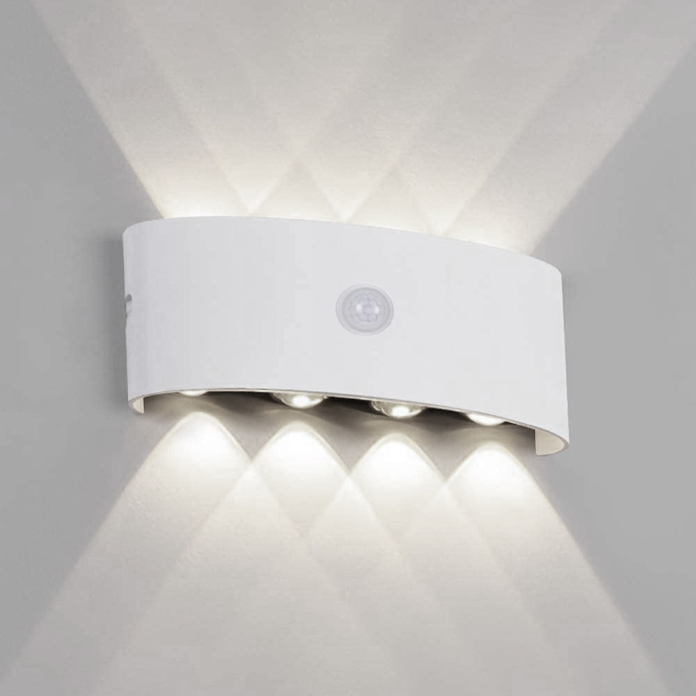 Ray modern Simplu metal/ Fixtures Up And Down LED Light aplică de perete, negru/alb