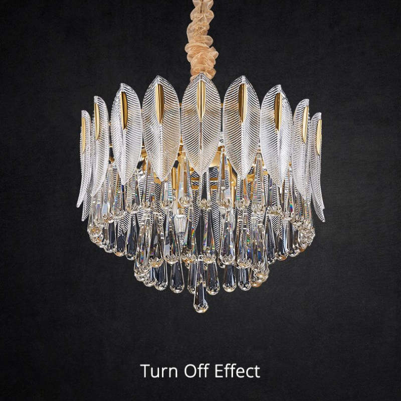 Arisha de lux Feather cristal candelabru, living
