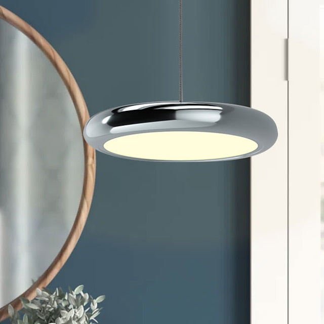 Aria lampă suspendată roșie și neagră și argintie din metal, modernă, minimalistă, pentru dormitor