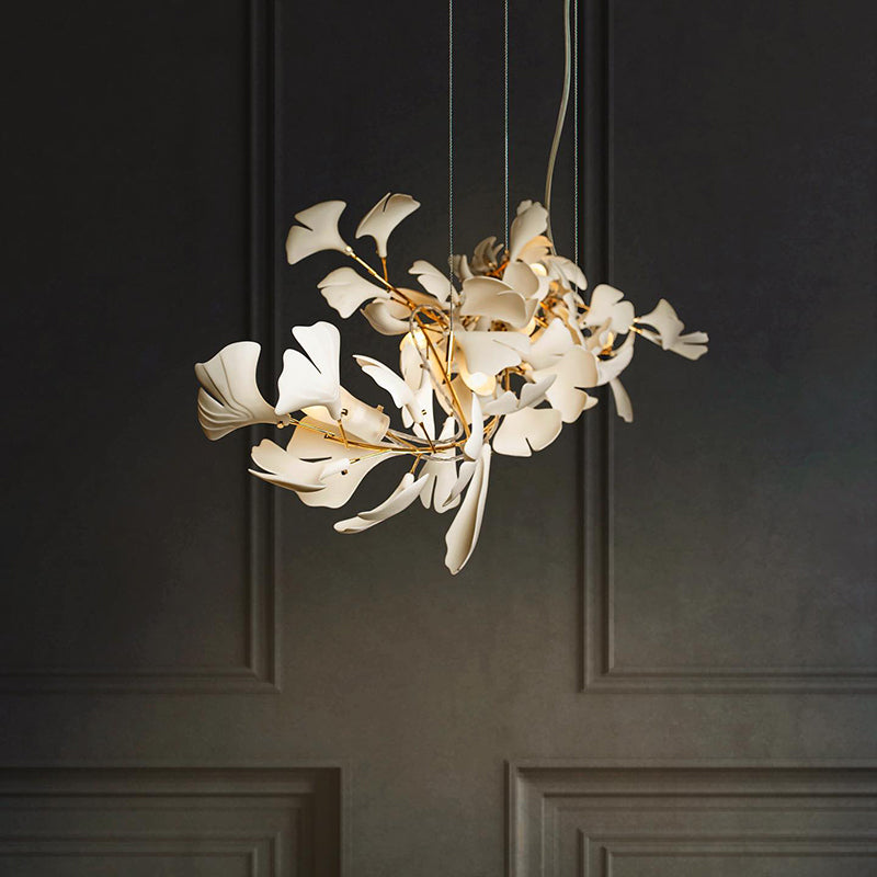 Olivia candelabru  de lux Ceramic Mare pentru hol, Gingko leaf, living, pentru foaier