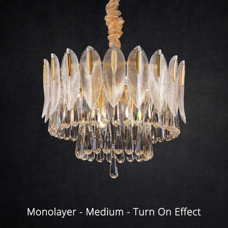Arisha de lux Feather cristal candelabru, living