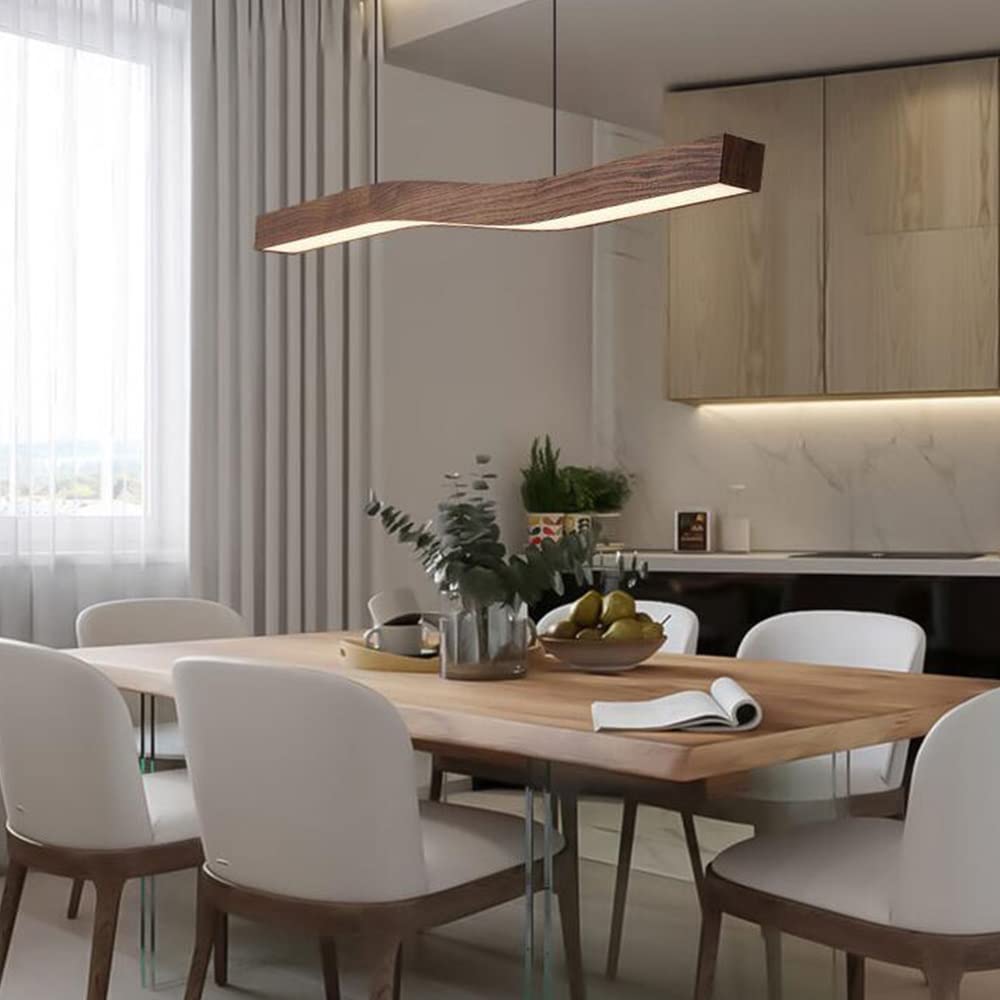 Ylen lampă suspendată din lemn pentru living/cameră de zi/sală de mese, pentru dormitor, în stil nordic
