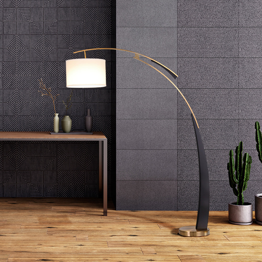 Salgado lampadar 3 temperatură de culoare Switchable, Artificial material textil/metal, cu trei temperaturi de culoare