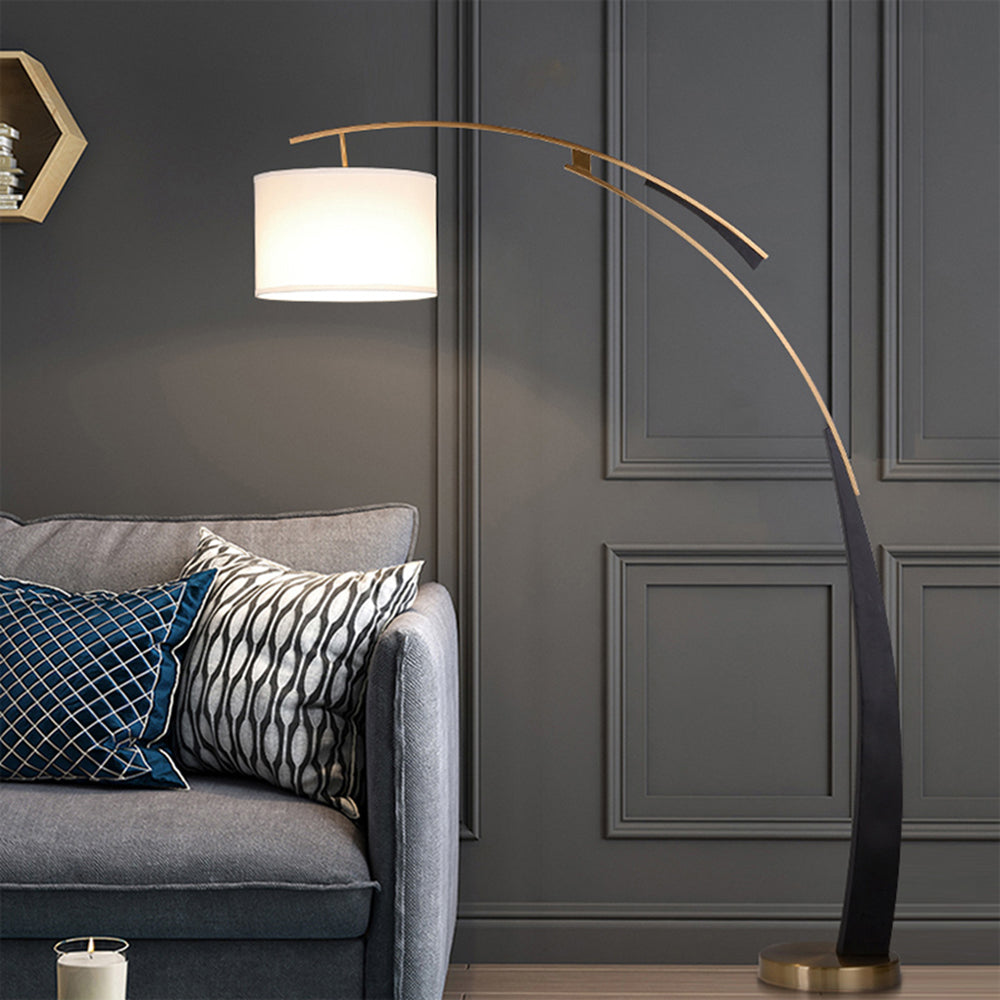 Salgado lampadar 3 temperatură de culoare Switchable, Artificial material textil/metal, cu trei temperaturi de culoare