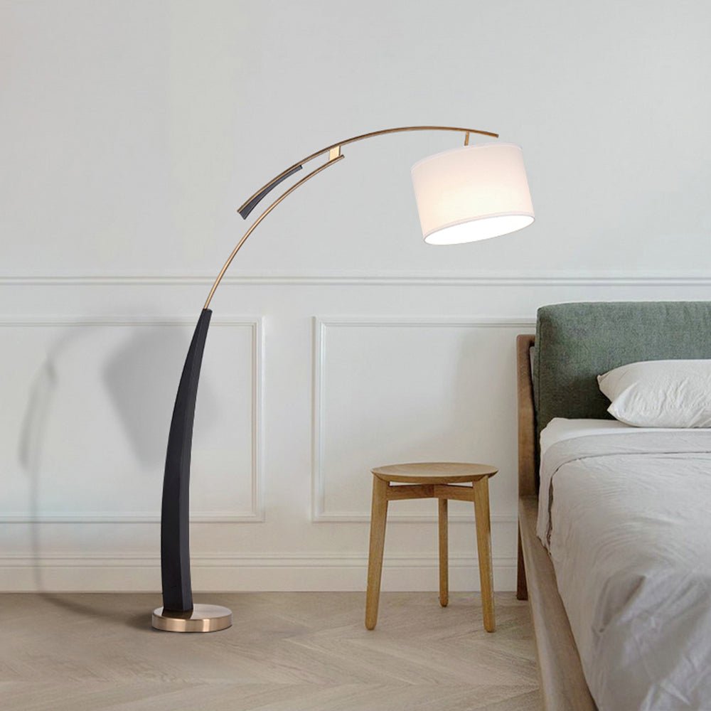 Salgado lampadar 3 temperatură de culoare Switchable, Artificial material textil/metal, cu trei temperaturi de culoare
