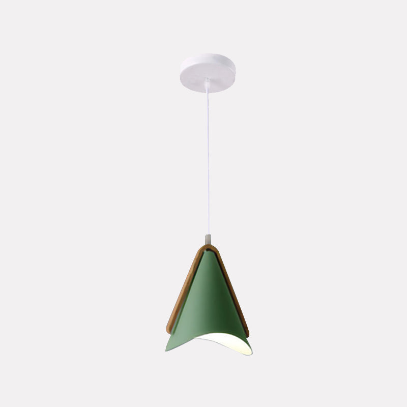 Valentina lampă suspendată modernă Conic, lemn/metal