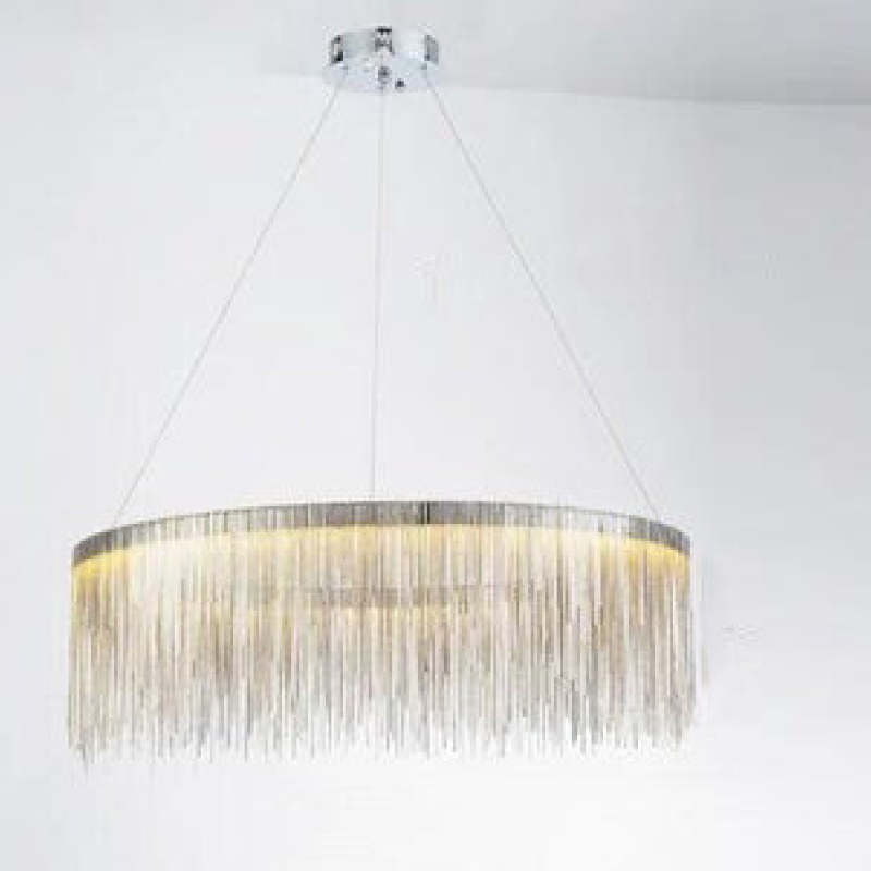 Arisha Tassel Chain Art Deco lampă suspendată Argintiu/Aur living/Hall