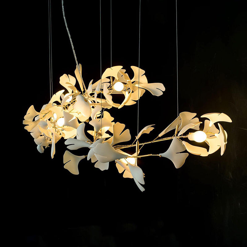 Olivia candelabru  de lux Ceramic Mare pentru hol, Gingko leaf, living, pentru foaier