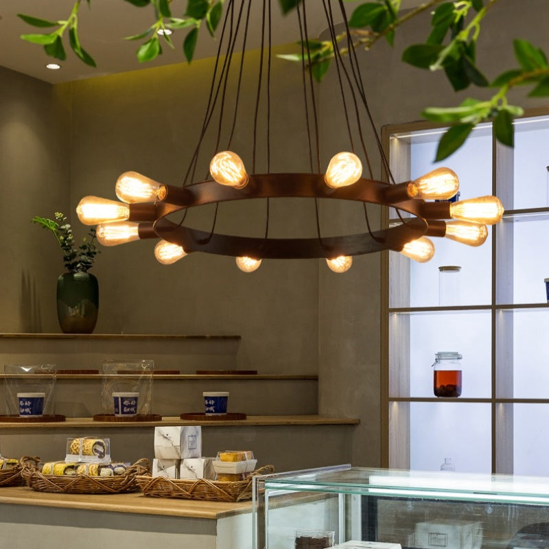 Silva Vintage LED candelabru Brown metal living/Bar, în culoare maro