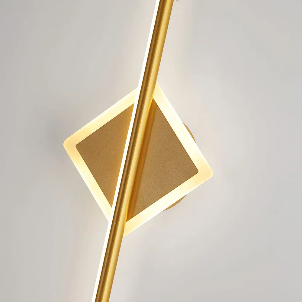 Arisha LED Linear oglindă Front oglindă aplică de perete, negru/auriu