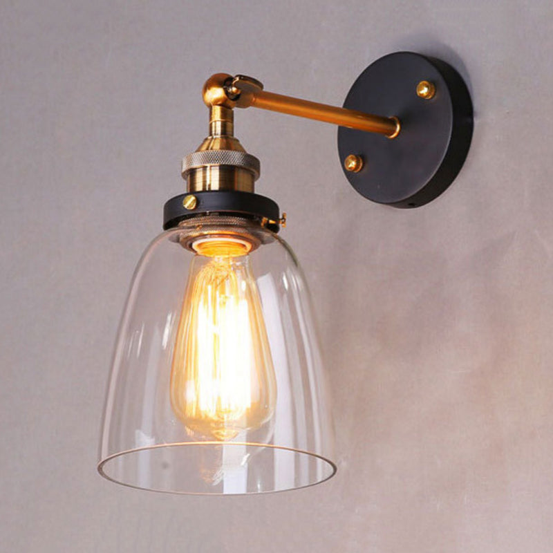 Arisha lampă de perete retro vintage, metal și sticlă
