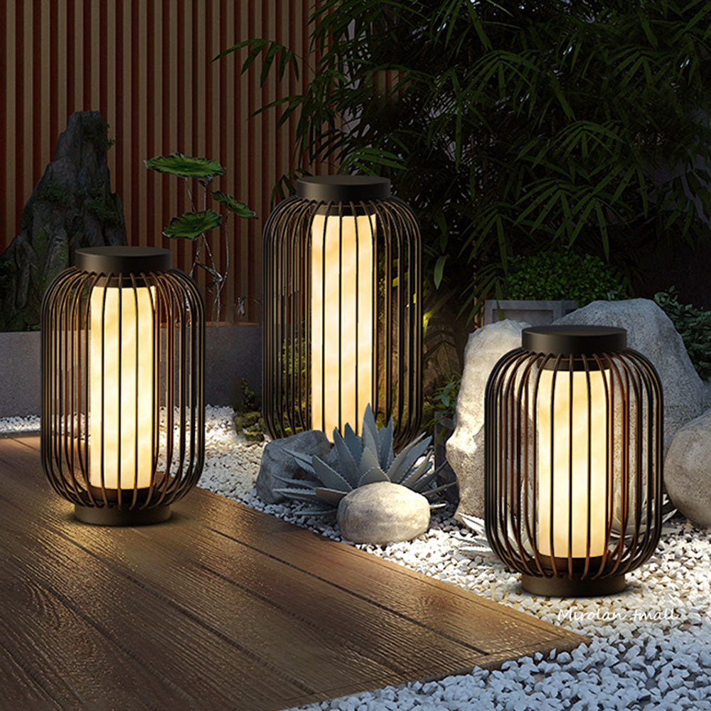 Ray Lantern lampadar Solar/Reîncărcabil pentru exterior, Maro