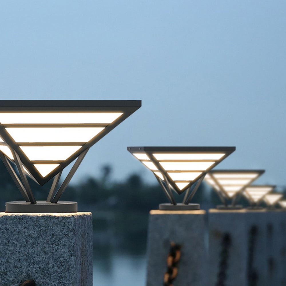 Ray modern Diamant metal Lumină de Drum pentru Peisaj exterior