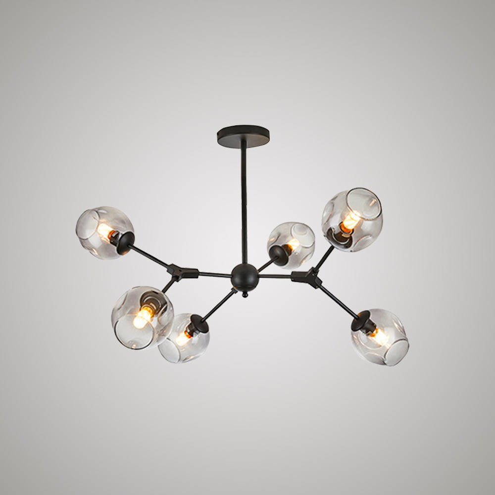 Valentina modern Bubble lampă suspendată Metalică, negru/Aur