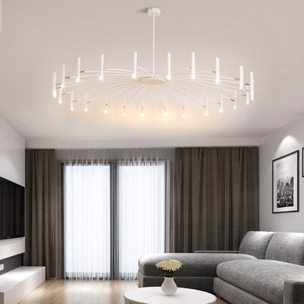 Arisha modern Blown Linear metal Multi-heads candelabru