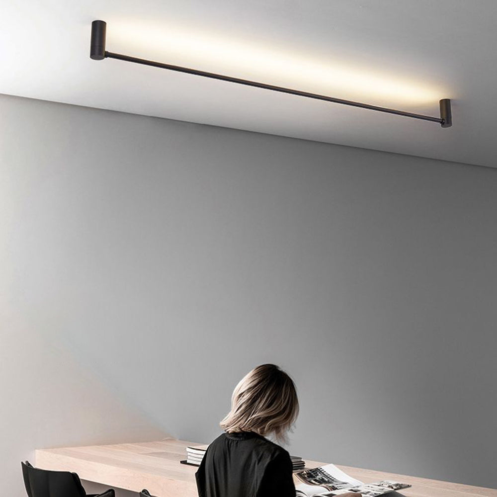 Arisha plafonieră aplicată neagră, minimalistă, liniară, pentru hol