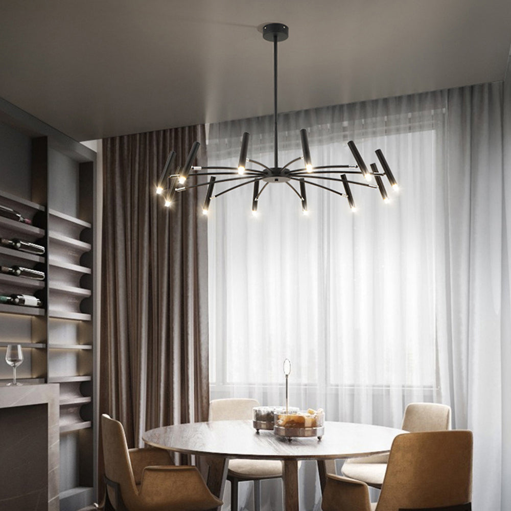 Arisha modern Blown Linear metal Multi-heads candelabru