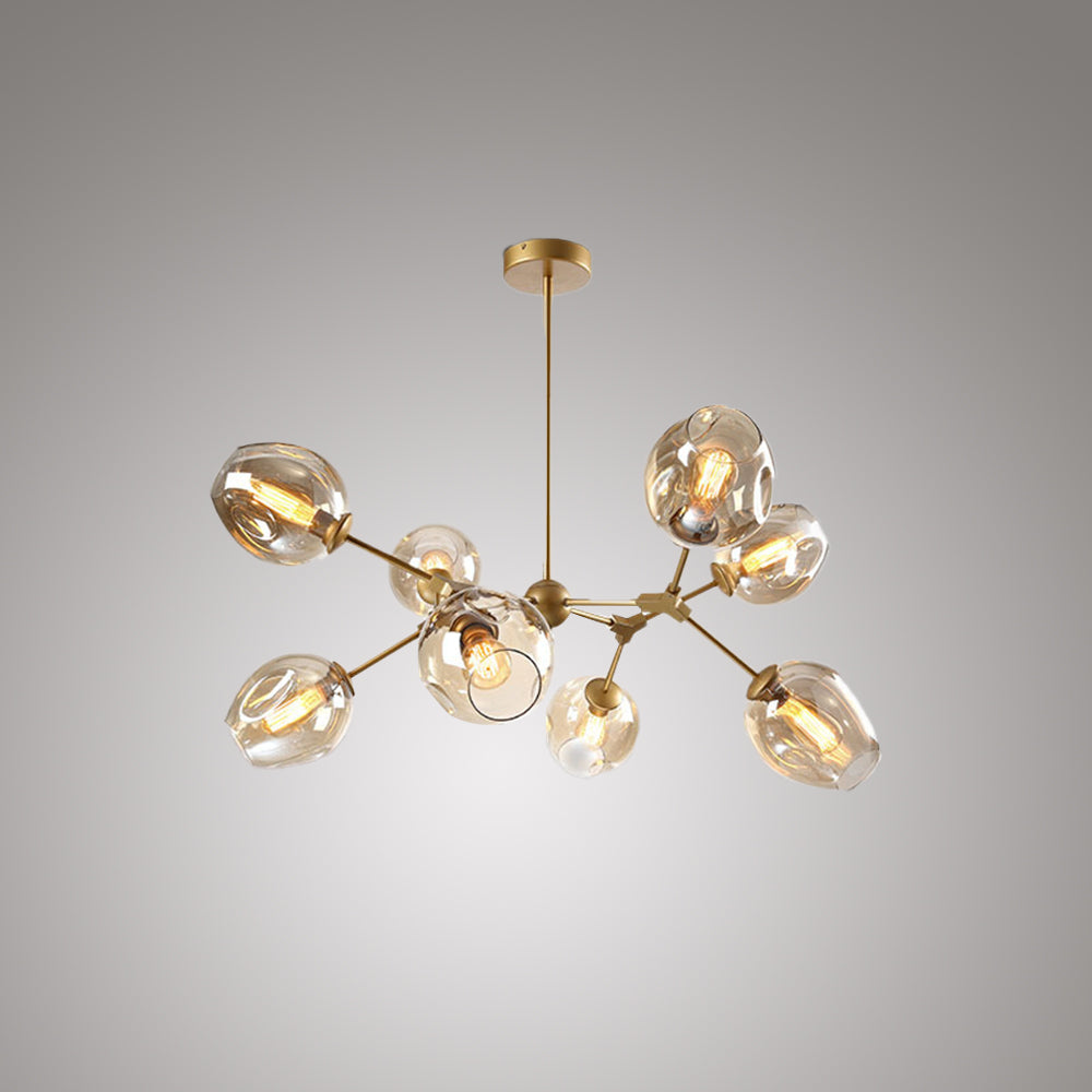 Valentina modern Bubble lampă suspendată Metalică, negru/Aur