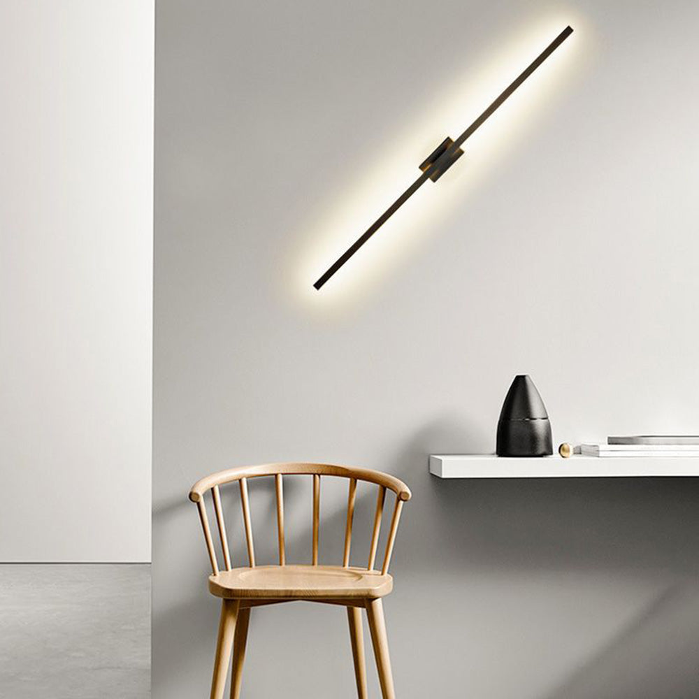 Arisha aplică de perete minimalist Bar negru metal