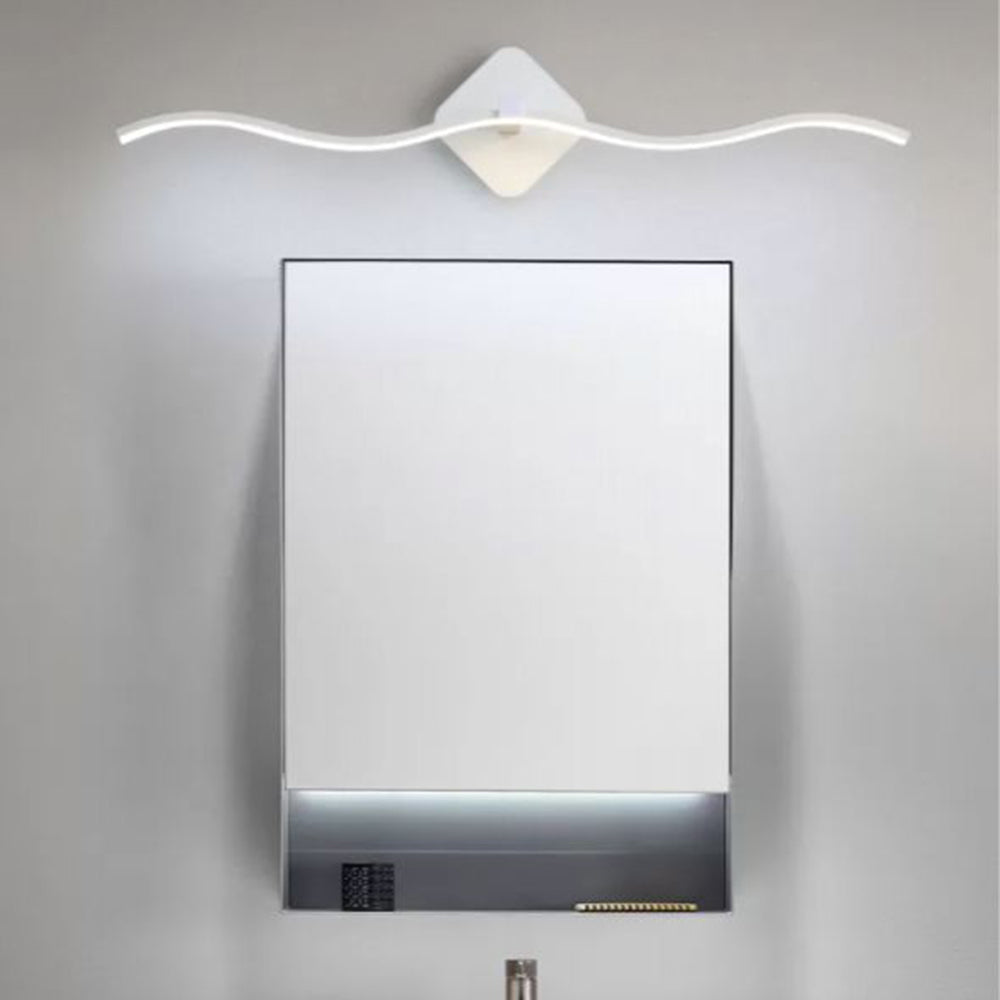 Arisha aplică de perete minimalistă cu Formă Unde Lineară, metal negru/alb