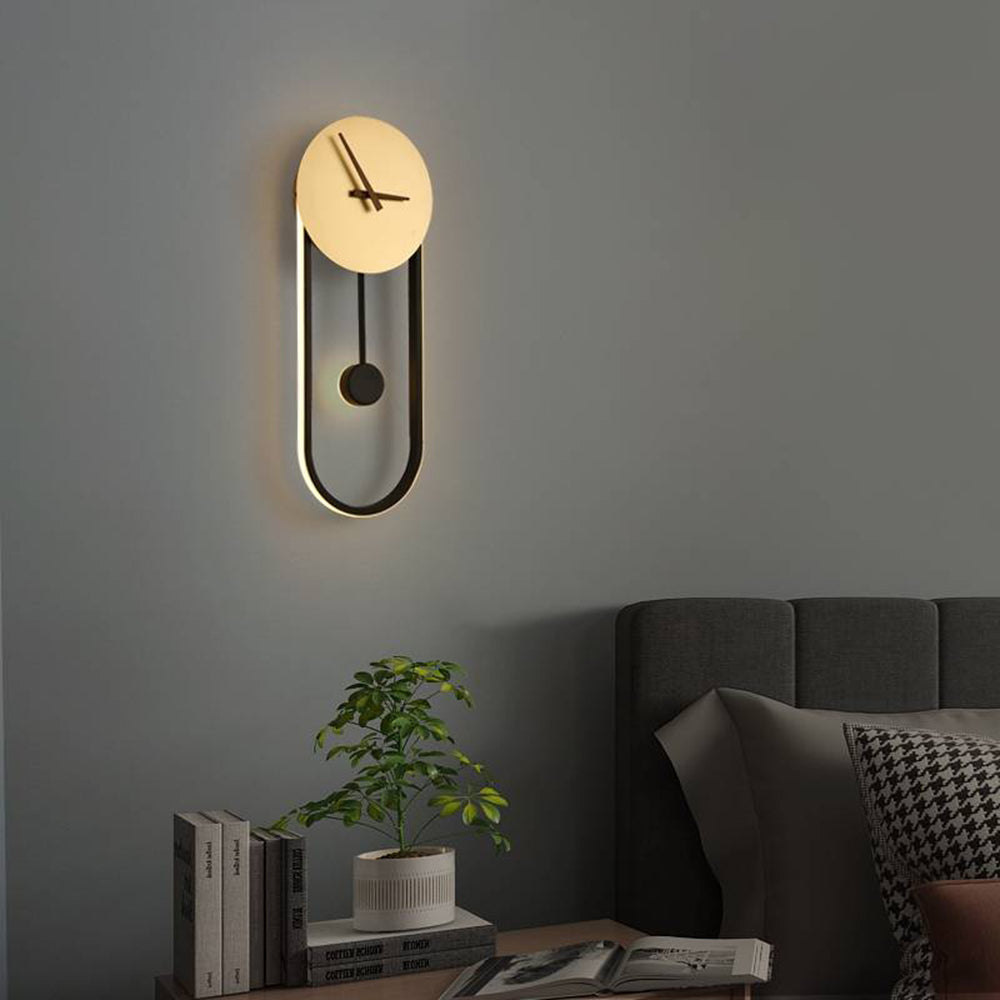 Arisha aplică de perete Nordic Clock, aur și negru