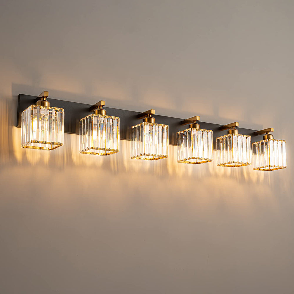 Kristy Vintage LED metal/cristal aplică de Perete pentru Oglindă, auriu