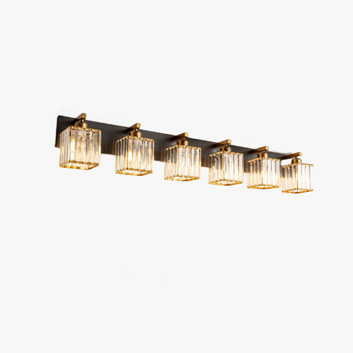Kristy Vintage LED metal/cristal aplică de Perete pentru Oglindă, auriu