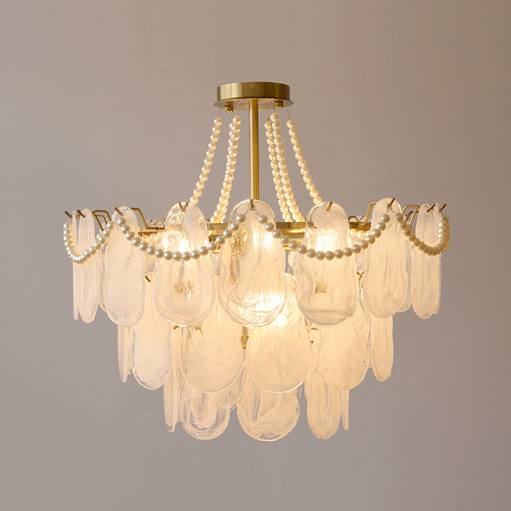 Kristy candelabru Elegant Pearl/sticlă/metal, alb
